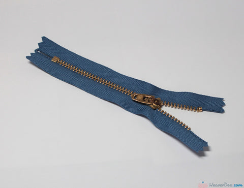 YKK - Jeans Zip / Brass Teeth [145 Blue] - WeaverDee.com Sewing & Crafts