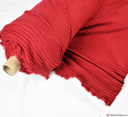 Heavy Ribbed Knit Jersey - Red