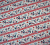 Digital Print Cotton Fabric - Jolly Robin Rows • by CRAFTY FABRICS