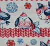 Digital Print Cotton Fabric - Jolly Robin Rows • by CRAFTY FABRICS