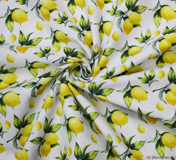 Little Johnny Digital Print Cotton Fabric - Zesty Lemon