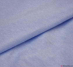 Plain Polycotton Chambray Fabric - Light Blue