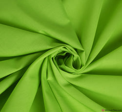 Plain Polycotton Fabric / Pale Lime
