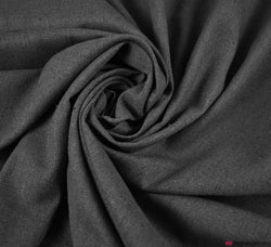 Plain Linen Blend Fabric - Grey