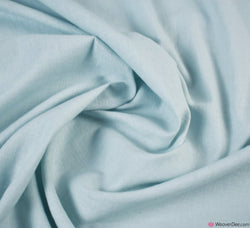 Plain Linen Blend Fabric - Pale Sky Blue