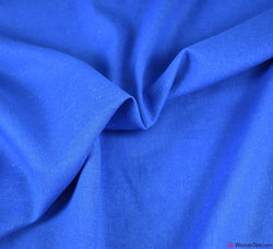 Plain Linen Blend Fabric - Royal Blue