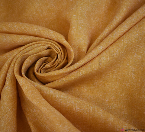 Plain Pure Linen Fabric - Flecked Peach