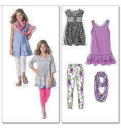 McCall's - M6275 Girls' Dresses, Scarf & Leggings - WeaverDee.com Sewing & Crafts - 1