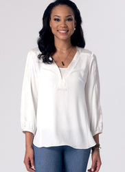 McCall's - M7357 Misses' Banded Tops with Yoke - WeaverDee.com Sewing & Crafts - 1