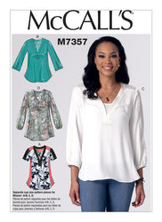 McCall's - M7357 Misses' Banded Tops with Yoke - WeaverDee.com Sewing & Crafts - 1