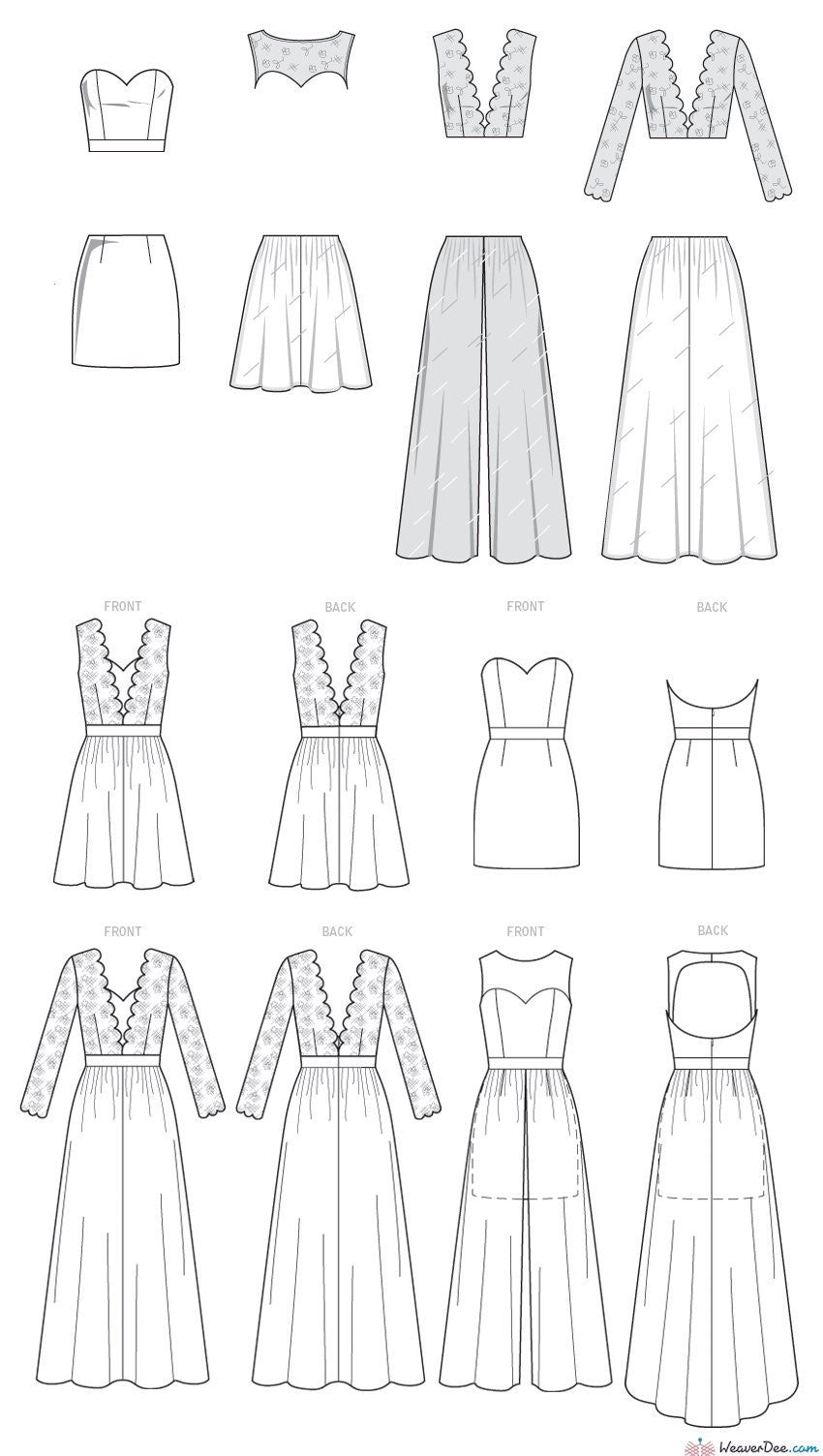 McCall's Pattern: M7507 Misses' Mix-and-Match Sweetheart Dresses ...