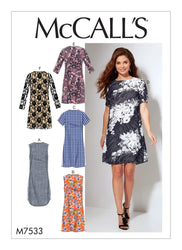 McCall's - M7533 Misses'/Women's Fitted, Sheath Dresses - WeaverDee.com Sewing & Crafts - 1