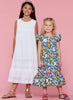 McCall's Pattern M7558 Children's/Girls' Sleeveless & Ruffle Sleeve Empire-Waist Dresses