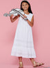 McCall's Pattern M7558 Children's/Girls' Sleeveless & Ruffle Sleeve Empire-Waist Dresses