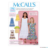 McCall's Pattern M7558 Children's/Girls' Sleeveless & Ruffle Sleeve Empire-Waist Dresses
