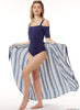 McCall's Pattern M7606 Misses' Off-the-Shoulder Bodysuits & Wrap Skirts with Side Tie