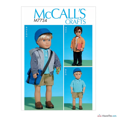 McCall's Pattern M7734 Clothes For 18" Boy Doll