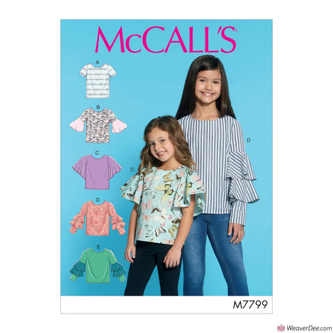 McCall's Pattern M7799 Children's/Girls' Tops