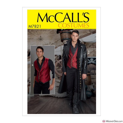 McCall's Pattern M7821 Men's Trench Coat Costume
