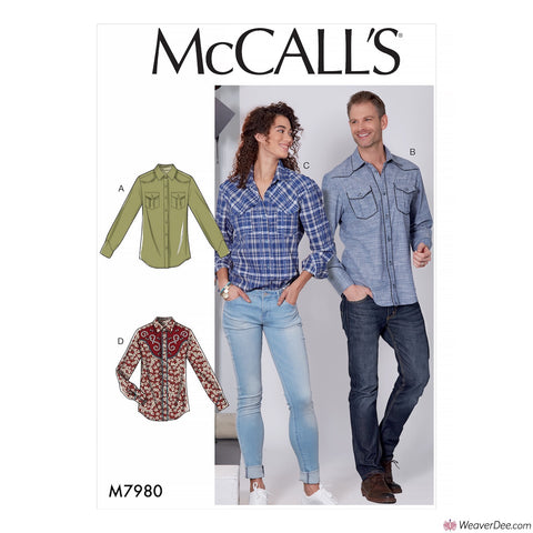 McCall's Pattern M7980 Misses' & Men's Shirts