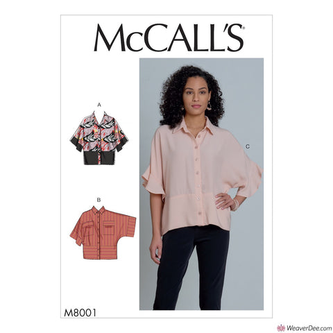 McCall's Pattern: M8001 Misses' Tops – WeaverDee.com