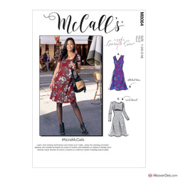 McCall's Pattern M8064 Misses' Knit Dresses with V, Crew or Scoop Necklines #NoraMcCalls