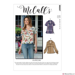 McCall's Pattern M8067 Misses' Button-Front Tops with Collar & Sleeve Options #LivMcCalls
