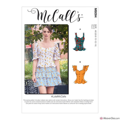 McCall's Pattern M8094 Misses' Tops #LolaMcCalls