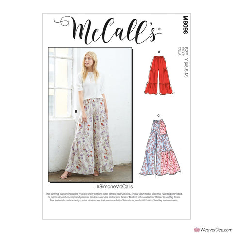 McCall's Pattern M8098 Misses' Trousers #SimoneMcCalls