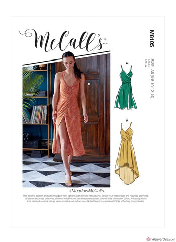 McCall's Pattern M8105 Misses' Dresses #MeadowMcCalls