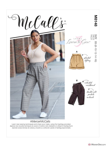 McCall's Pattern M8148 Misses' & Women's Trousers & Shorts #MercerMcCalls