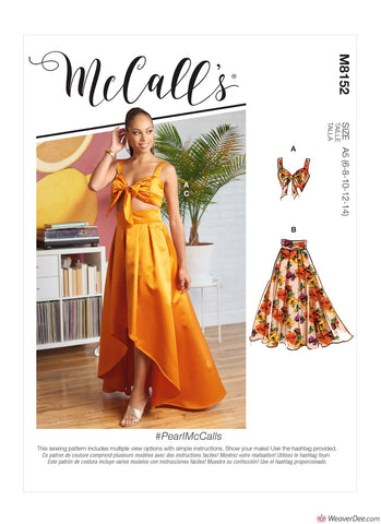 McCall's Pattern M8152 Misses' Tops & Skirts #PearlMcCalls