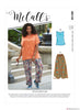 McCall's Pattern M8159 Women's Side Slit Shirt, Top, Skirt & Pants #CherylMcCalls