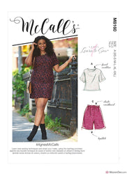 McCall's Pattern M8160 Misses' & Miss Petite Short Sleeve Top, Dress, Pull-On Shorts & Pants #AgnesMcCalls