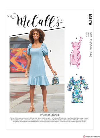 McCall's Pattern M8179 Misses' Dresses #AlisonMcCalls