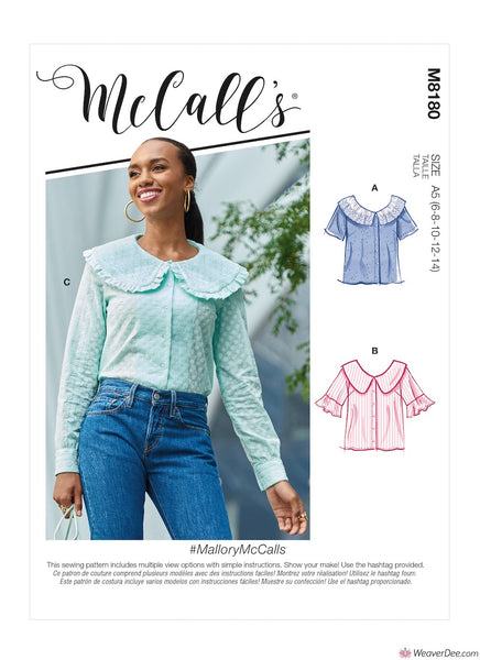McCall's Pattern M8180 Misses' Tops #MalloryMcCalls – WeaverDee.com