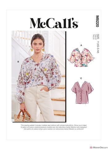 McCall's Pattern M8220 Misses' Tops & Mask