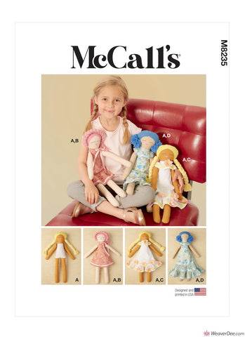 McCall's Pattern M8235 18" Cloth Dolls