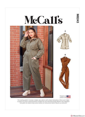 McCall's Pattern M8243 Misses' & Women's Romper, Jumpsuits & Belt