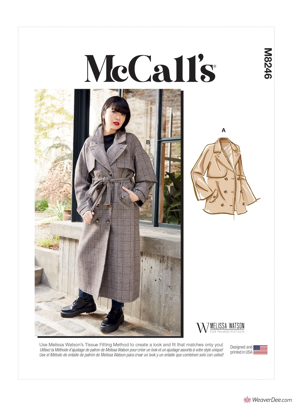 McCall's M8155RR Cartamodello Giacca E Gilet Taglie Forti: 18W-20W-22W-24W, Doppio Petto, Foderato, Più Lunghezze, Difficoltà Media