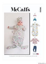 McCall's Pattern M8265 Infants' Gown, Top, Pants, Headband & Hat