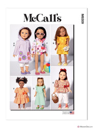 McCall's Pattern M8309 18" Doll Clothes