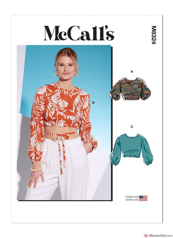 McCall's Pattern M8324 Misses' Tops