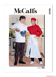McCall's Pattern M8332 Unisex Chef Outfit - Adult