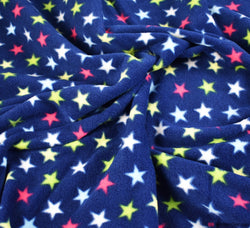 Polar Fleece Fabric - Magic Stars Navy