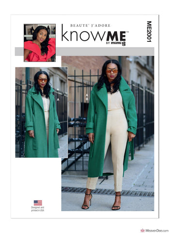 KnowMe Sewing Pattern ME2001 Coat & Trousers (Misses' & Women's) - by Beaute' J'adore
