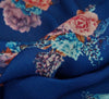 Scented Crinkle Georgette Royal Blue Fabric