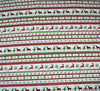 Polycotton Fabric - Christmas Nordic Stripe (Green / Red)