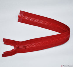 Vislon Open Ended Zip [519 Red - 5mm Tooth Width]