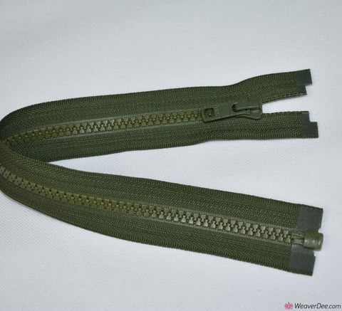 Vislon Open Ended Zip [566 Khaki - 5mm Tooth Width]